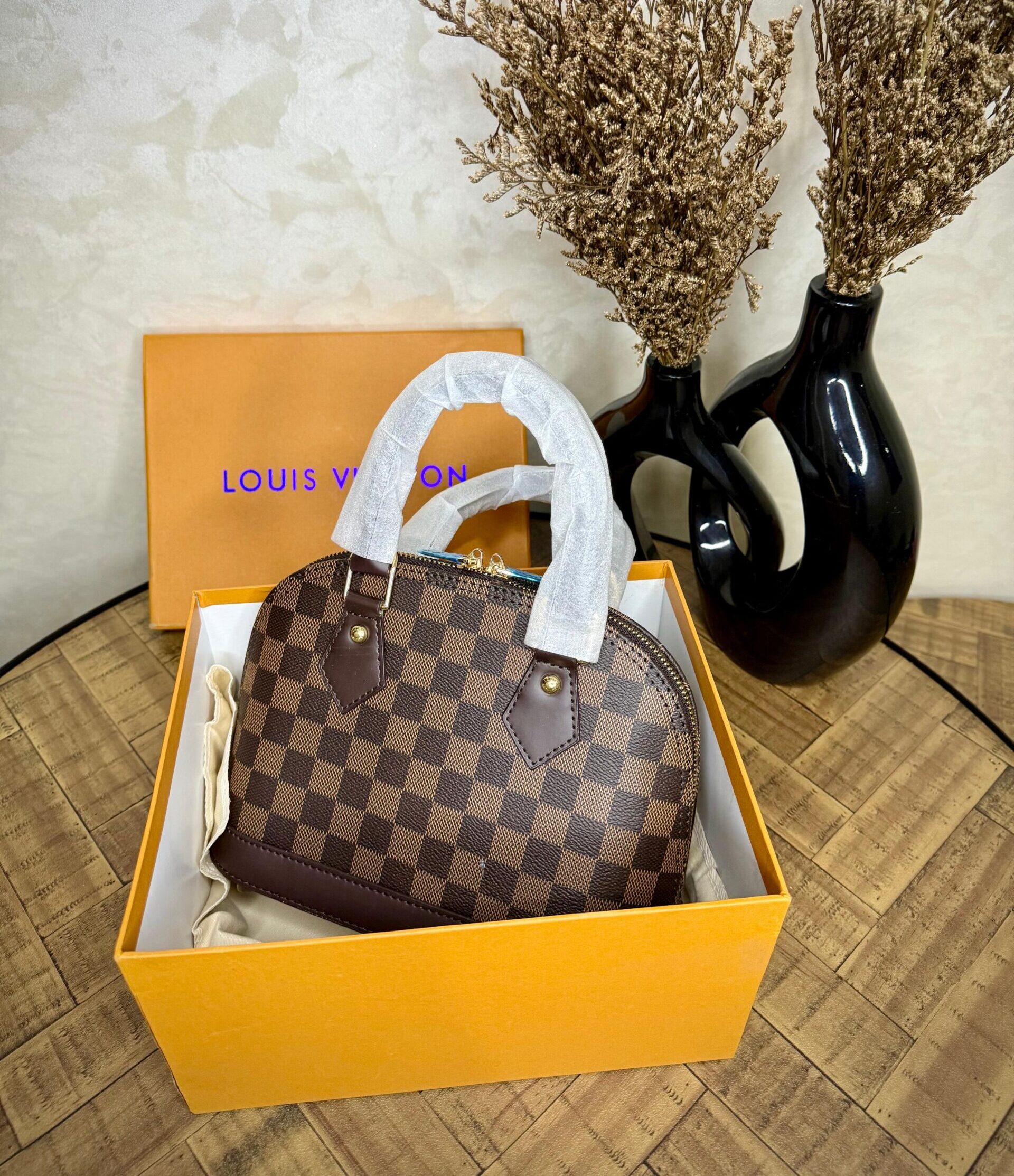 Sac Alma BB Toile Damier Ébène-Sacs a main de luxe – Image 2